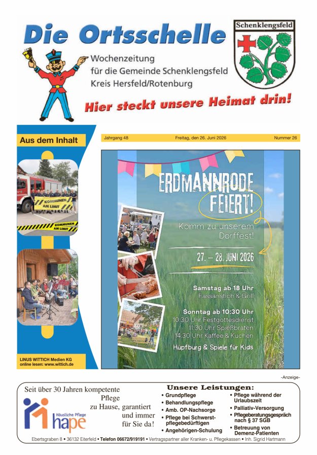 Die Ortsschelle Titelblatt 26/2026