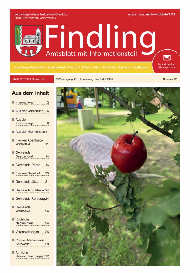 Der Findling Titelblatt 07/2026