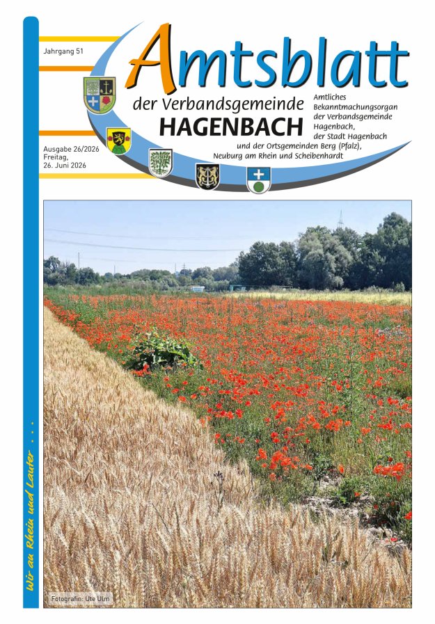 Amtsblatt der VG Hagenbach Titelblatt 26/2026