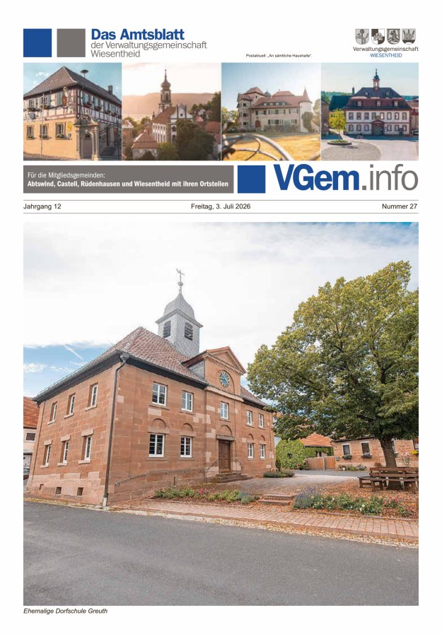 Wiesentheid Titelblatt 27/2026