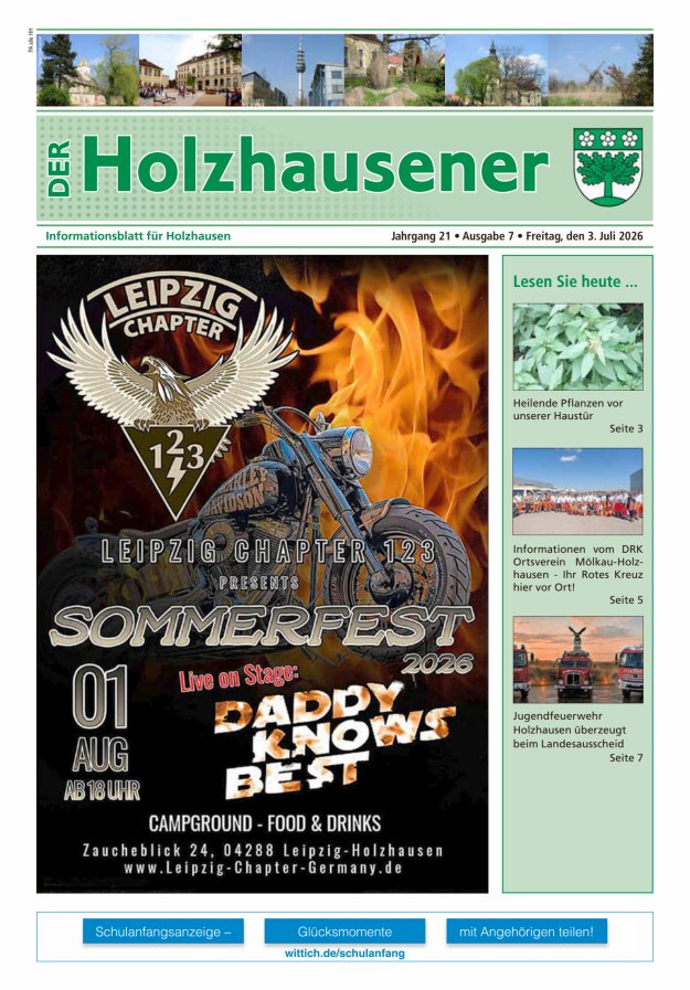 Der Holzhausener - Informationsblatt Titelblatt 07/2026