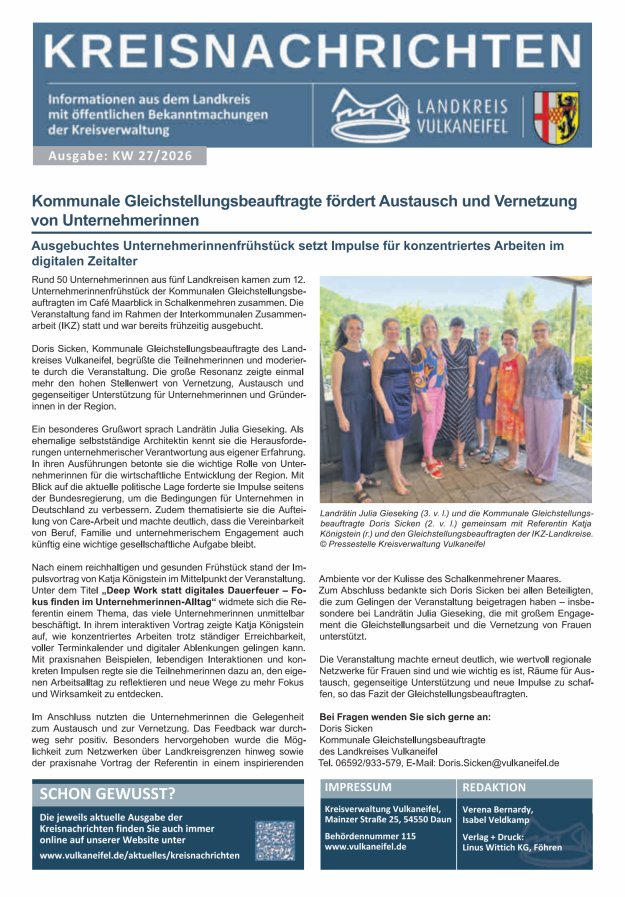 Kreisnachrichten Titelblatt 27/2026