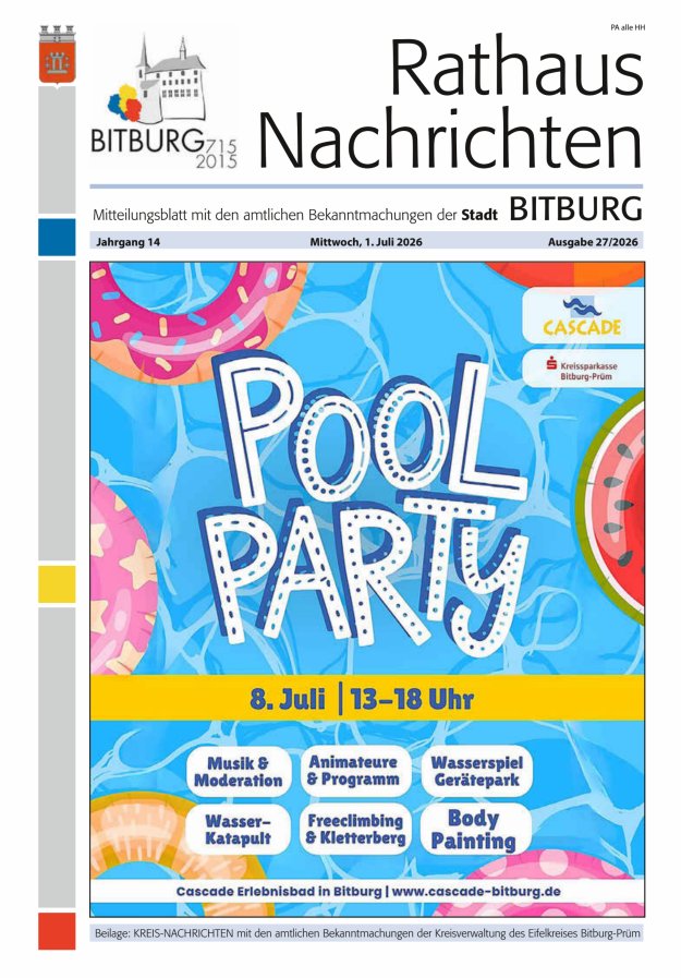 Rathaus-Nachrichten Bitburg Titelblatt 27/2026