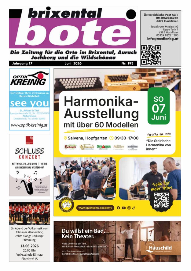 Brixental Bote, Tirol (A) Titelblatt 05/2026