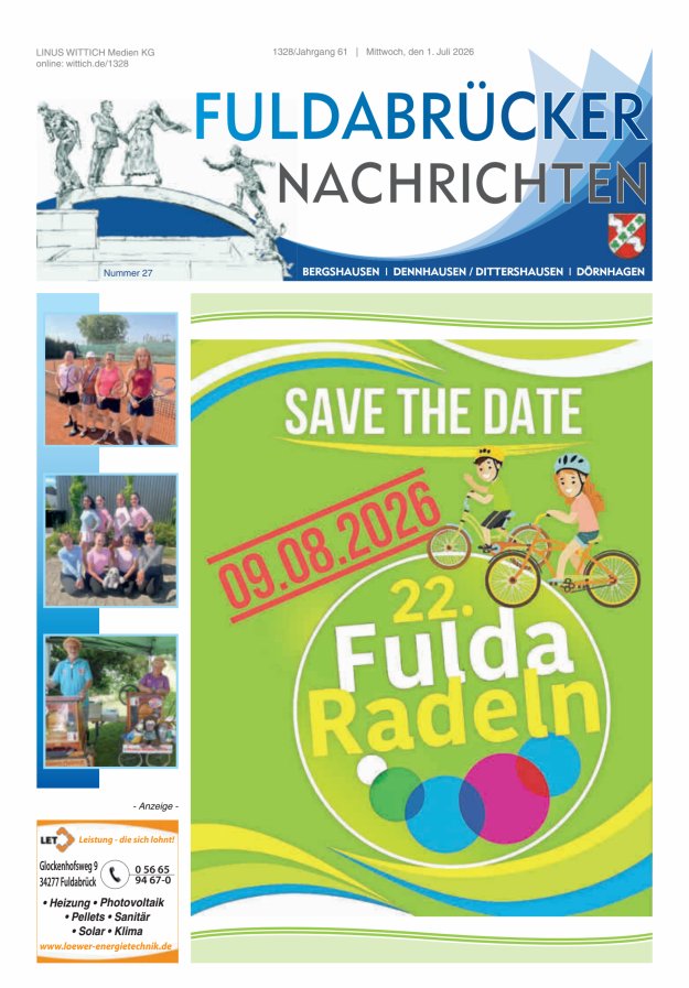 Fuldabrücker Nachrichten Titelblatt 27/2026