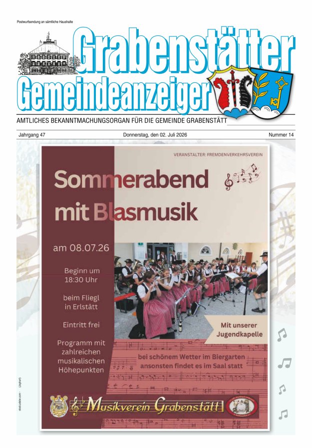 Grabenstätter Gemeindeanzeiger Titelblatt 14/2026