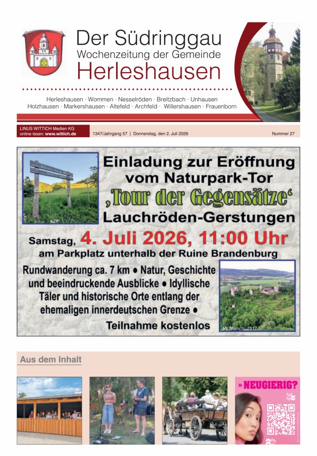 Der Südringgau Titelblatt 27/2026