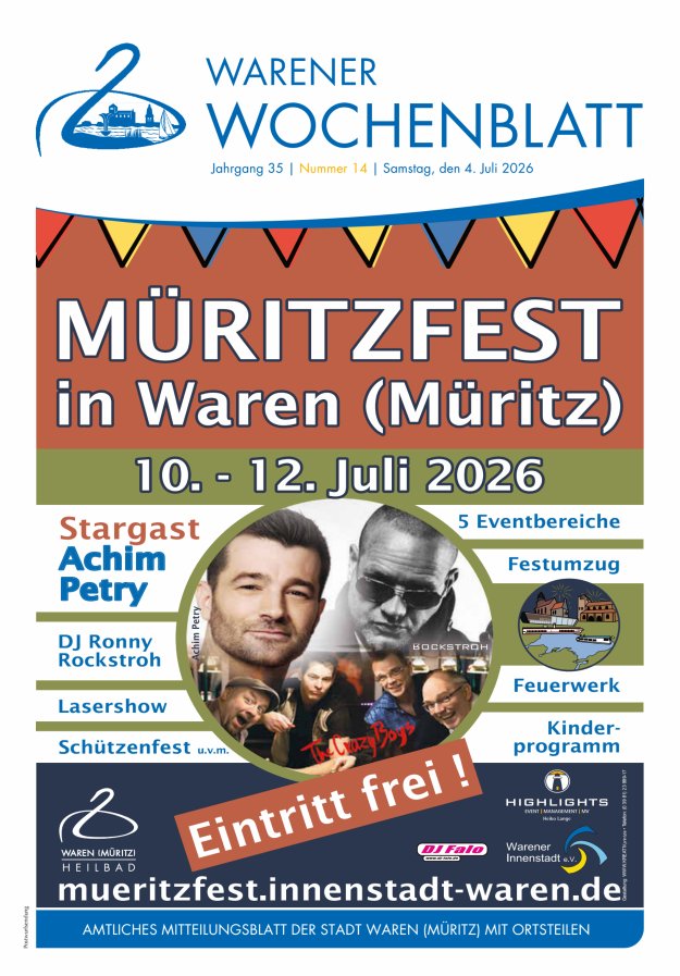 Warener Wochenblatt Titelblatt 14/2026