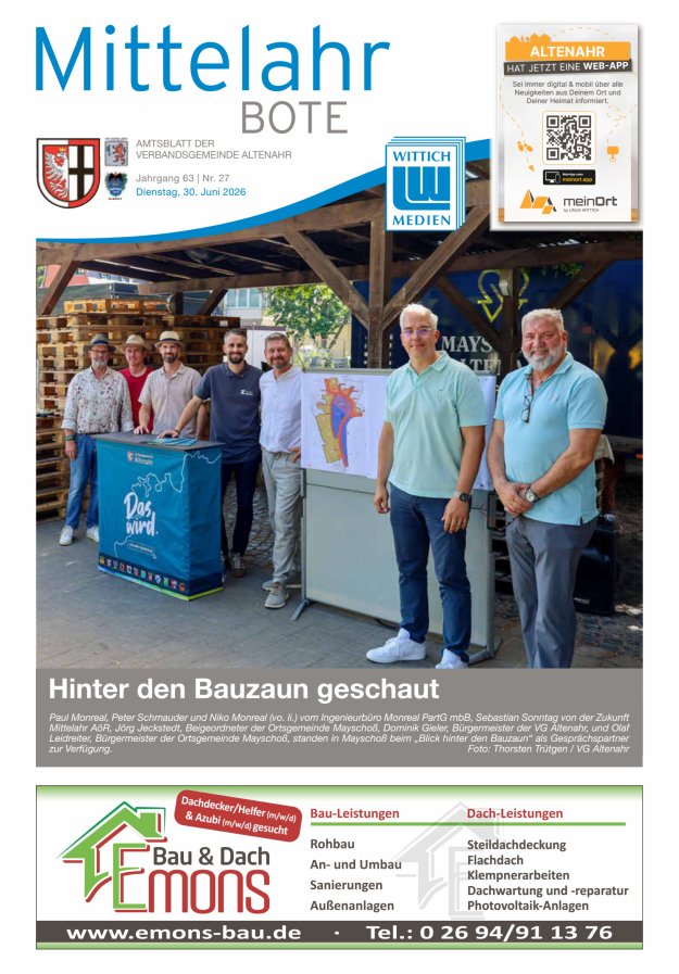 Mittelahr Bote Titelblatt 27/2026