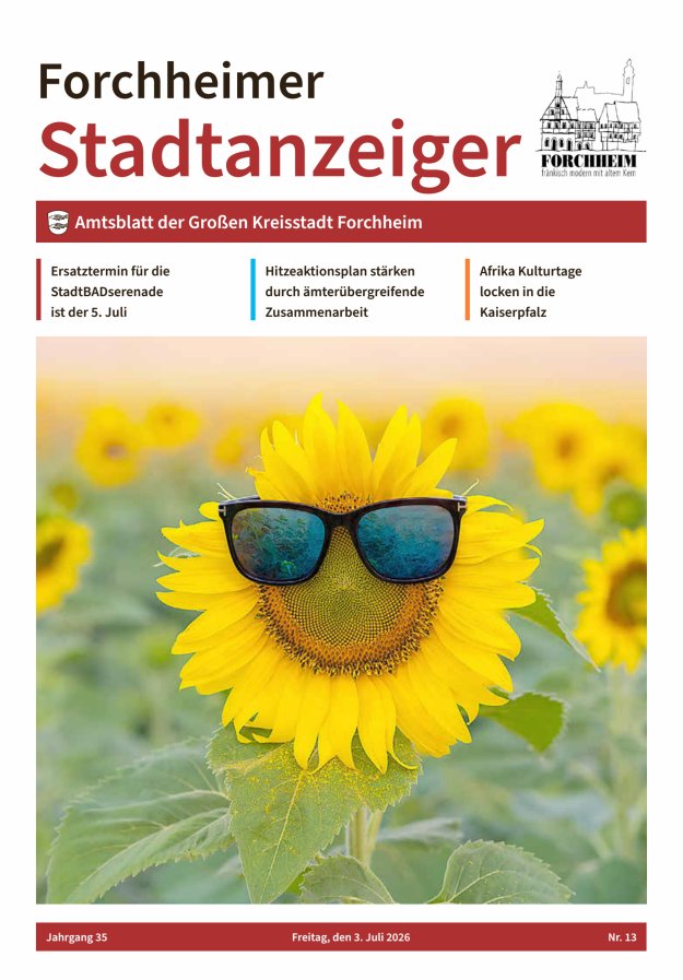 Forchheimer Stadtanzeiger Titelblatt 13/2026
