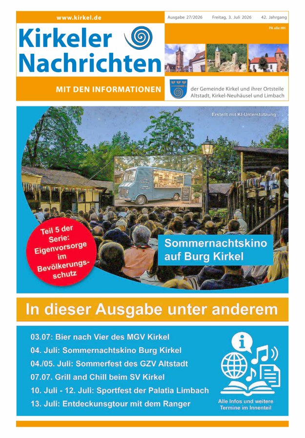 Kirkeler Nachrichten Titelblatt 27/2026