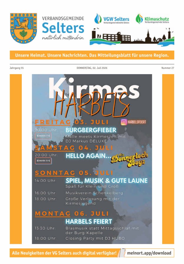Unsere Verbandsgemeinde Selters Ww Titelblatt 27/2026
