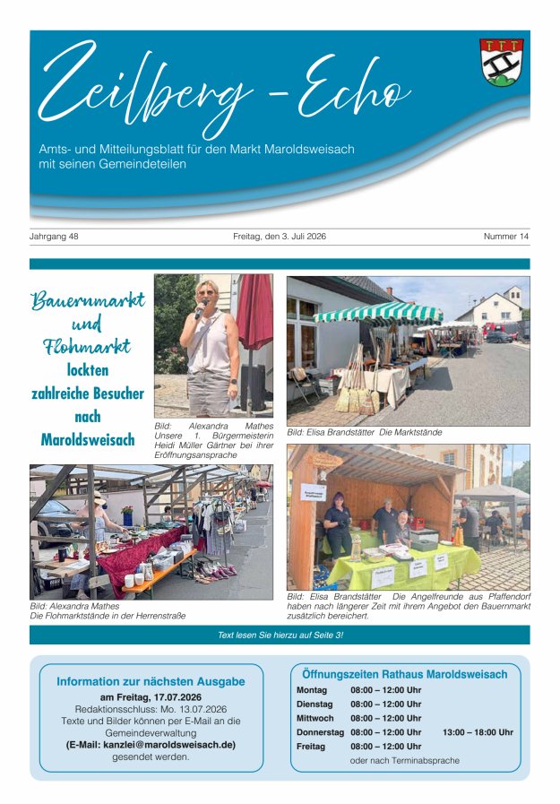 Zeilberg-Echo Titelblatt 14/2026
