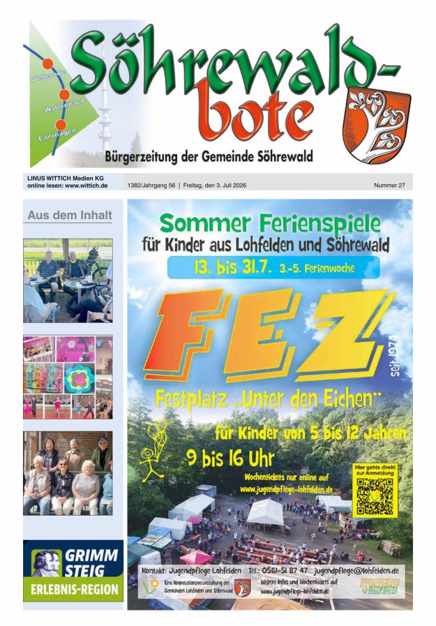 Söhrewaldbote Titelblatt 27/2026