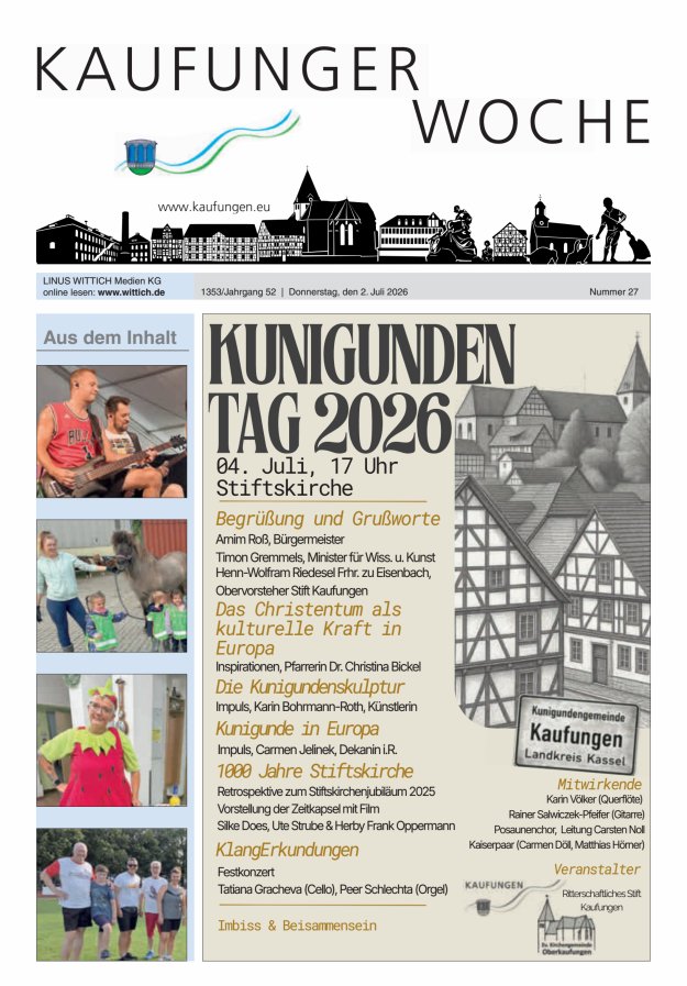 Kaufunger Woche Titelblatt 27/2026