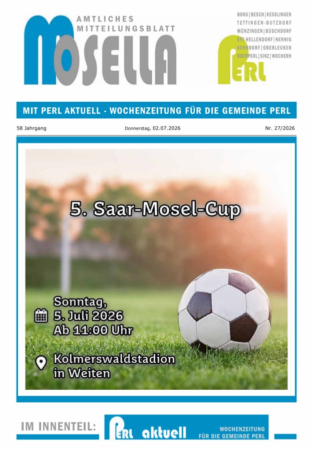 Mosella Perl Titelblatt 27/2026