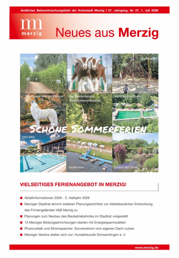 Neues aus Merzig Titelblatt 27/2026