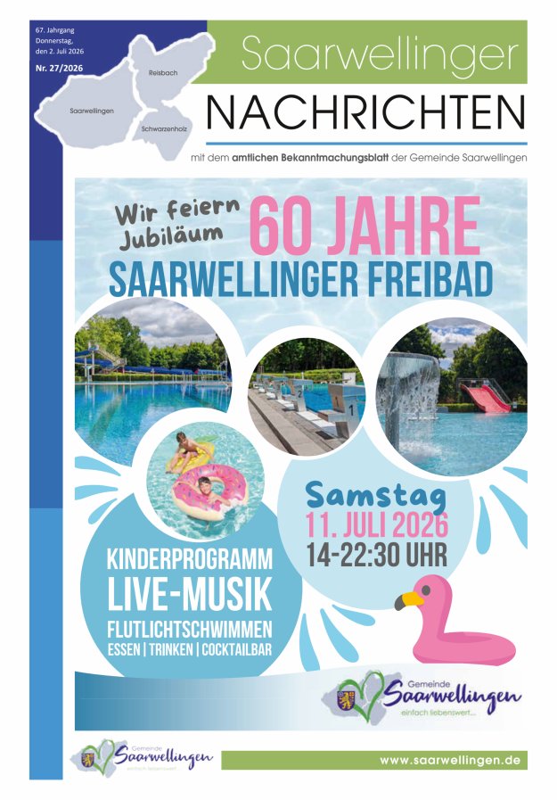 Saarwellinger Nachrichten Titelblatt 27/2026