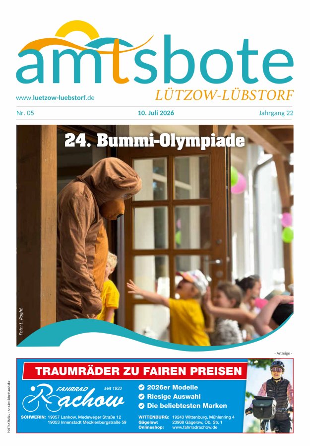 Amtsbote Lützow-Lübstorf Titelblatt 05/2026