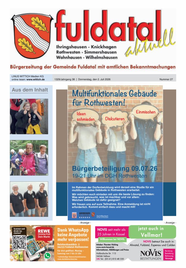 Fuldatal aktuell Titelblatt 27/2026