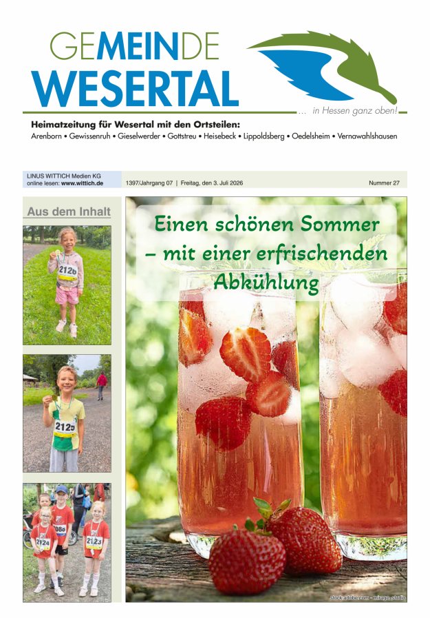 Wesertal Titelblatt 27/2026