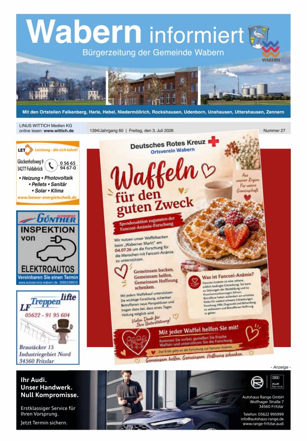 Wabern informiert Titelblatt 27/2026
