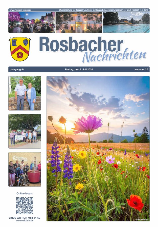 Rosbacher Nachrichten Titelblatt 27/2026