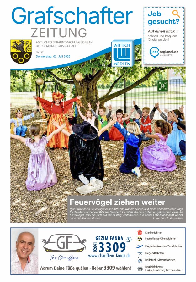 Grafschafter Zeitung Titelblatt 27/2026