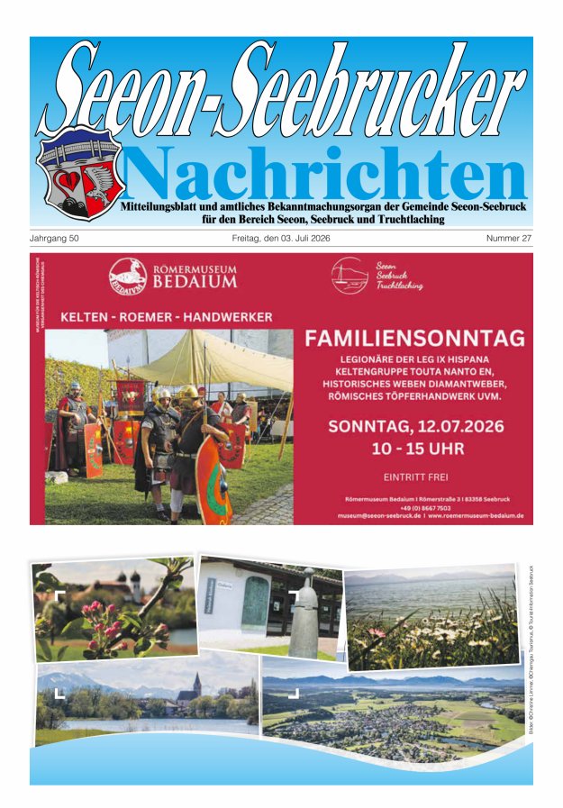 Seeon-Seebrucker Nachrichten Titelblatt 27/2026