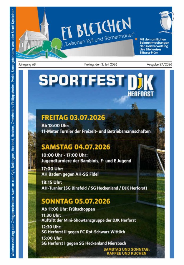 Et Bletchen VG Speicher Titelblatt 27/2026