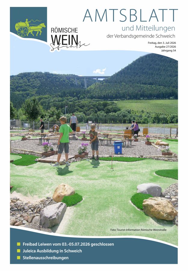 Amtsblatt VG Schweich Titelblatt 27/2026