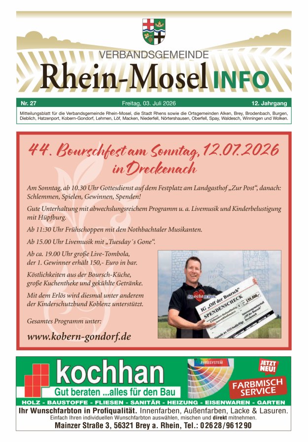 Rhein-Mosel Info Titelblatt 27/2026
