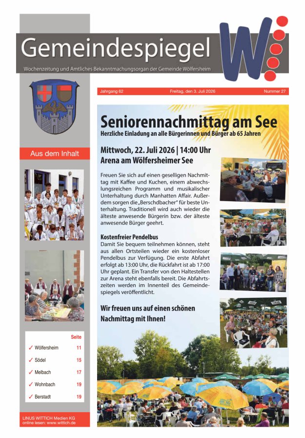 Der Gemeindespiegel Titelblatt 27/2026