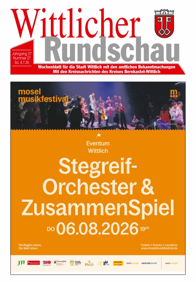 Wittlicher Rundschau Titelblatt 27/2026