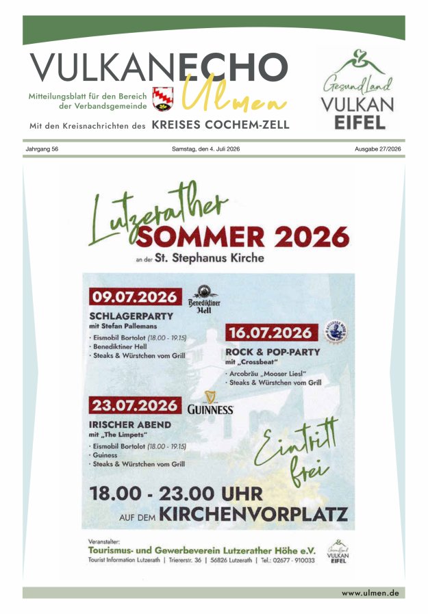 Vulkan Echo VG Ulmen Titelblatt 27/2026