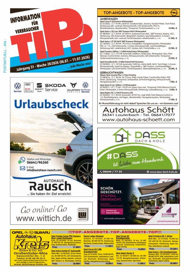 Tipp Vogelsberg Titelblatt 28/2026