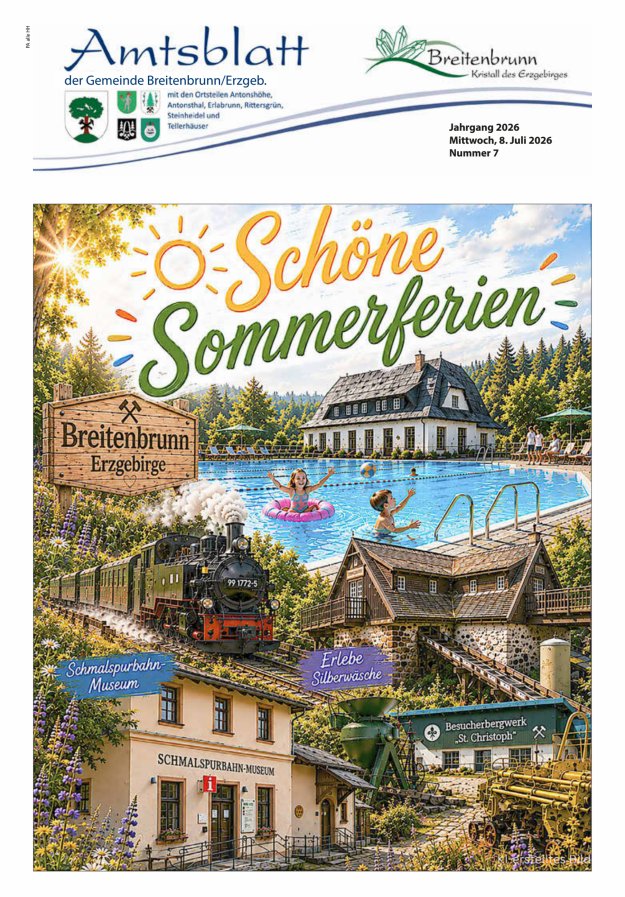 Amtsblatt der Gemeinde Breitenbrunn Titelblatt 07/2026