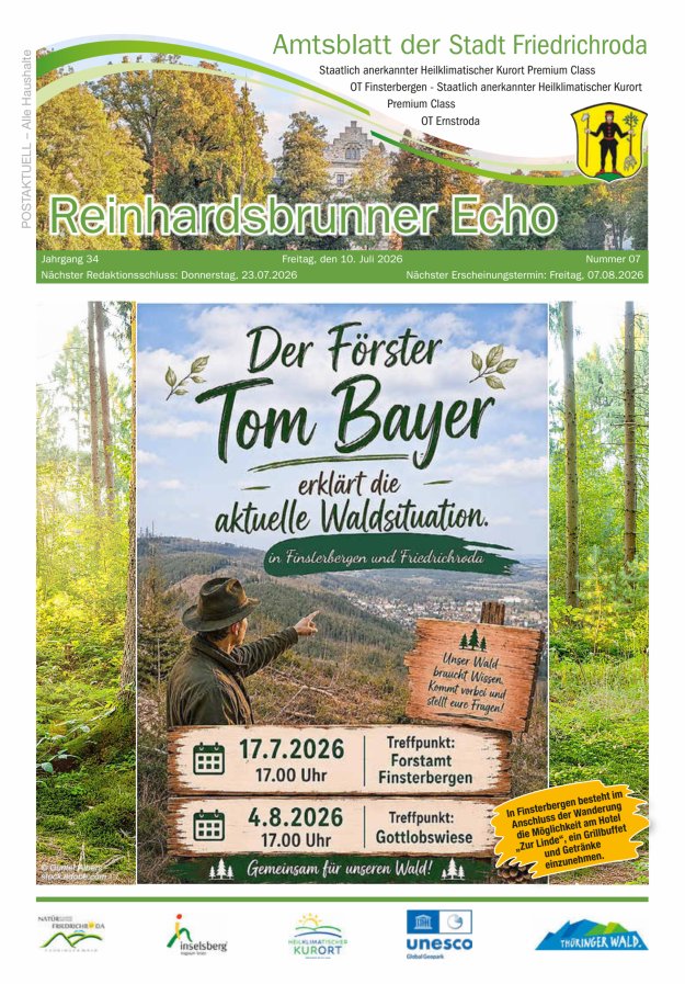 Reinhardsbrunner Echo Titelblatt 07/2026