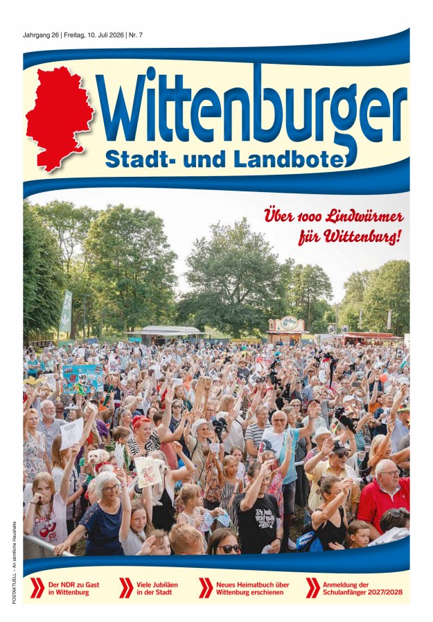 Wittenburger Stadt- und Landbote Titelblatt 07/2026