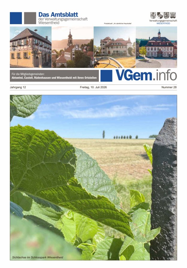 Wiesentheid Titelblatt 28/2026