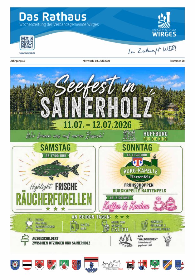 Das Rathaus - Informationen für die Bürger in der VG Wirges Titelblatt 28/2026