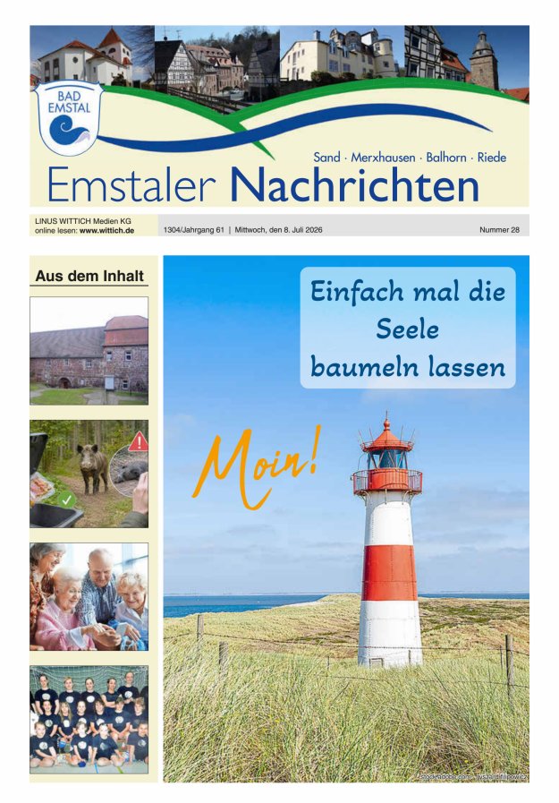 Emstaler Nachrichten Titelblatt 28/2026