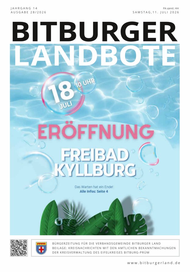 Bitburger Landbote Titelblatt 28/2026
