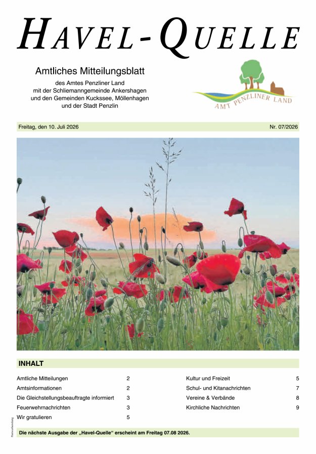 Havel-Quelle Titelblatt 07/2026