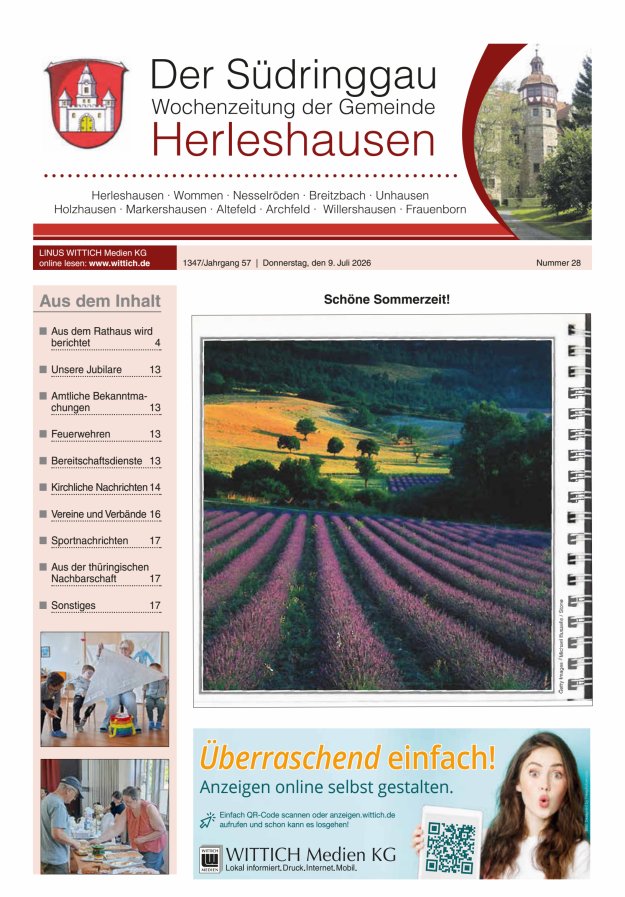 Der Südringgau Titelblatt 28/2026