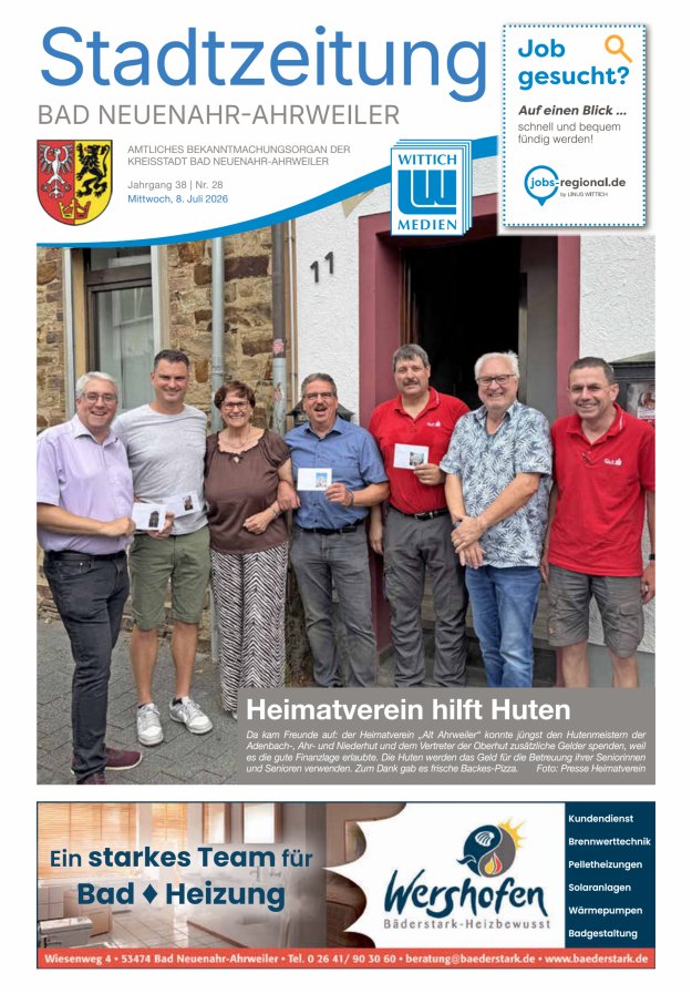 Stadtzeitung Bad Neuenahr-Ahrweiler Titelblatt 28/2026