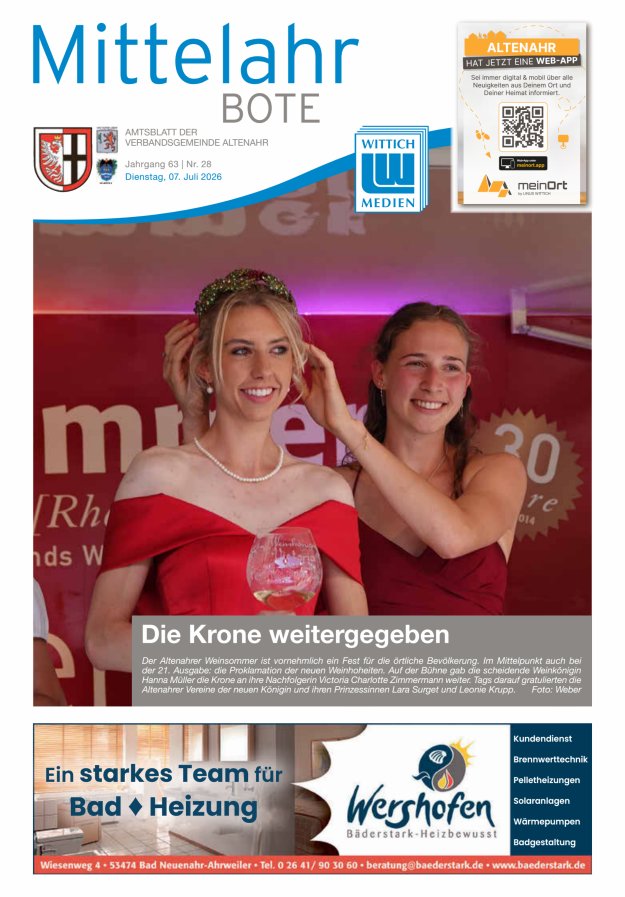 Mittelahr Bote Titelblatt 28/2026