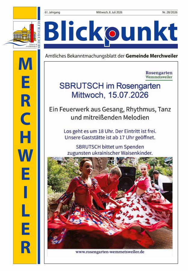 Blickpunkt Merchweiler Titelblatt 28/2026