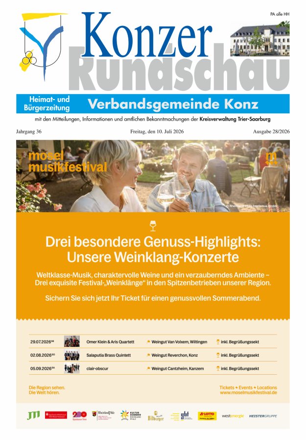 Konzer Rundschau Titelblatt 28/2026