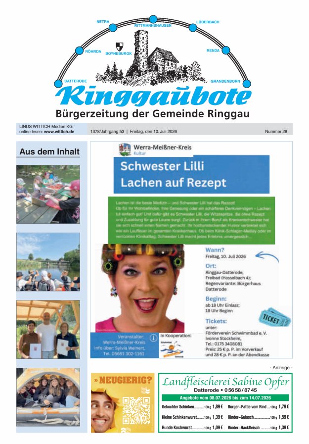 Ringgaubote Titelblatt 28/2026